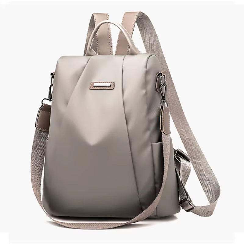 Anti-Theft Backpack Women'S Bag 2024 New Korean Version Trendy Fashion Bag Nylon Canvas Oxford Cloth Backpack