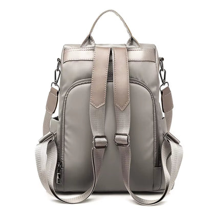 Anti-Theft Backpack Women'S Bag 2024 New Korean Version Trendy Fashion Bag Nylon Canvas Oxford Cloth Backpack
